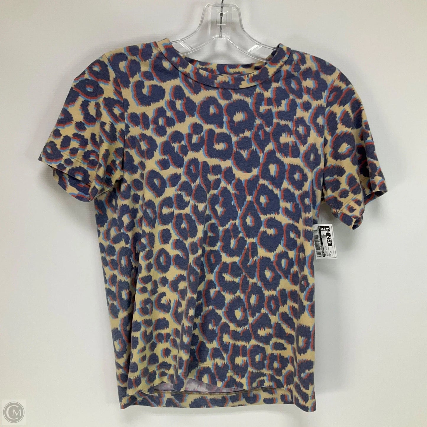 Top Short Sleeve By Sol Angeles In Animal Print, Size: Xs