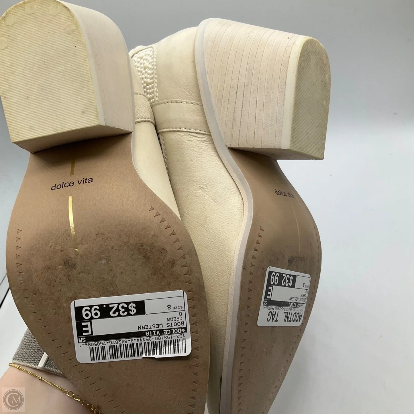 Boots Western By Dolce Vita In Cream, Size: 8