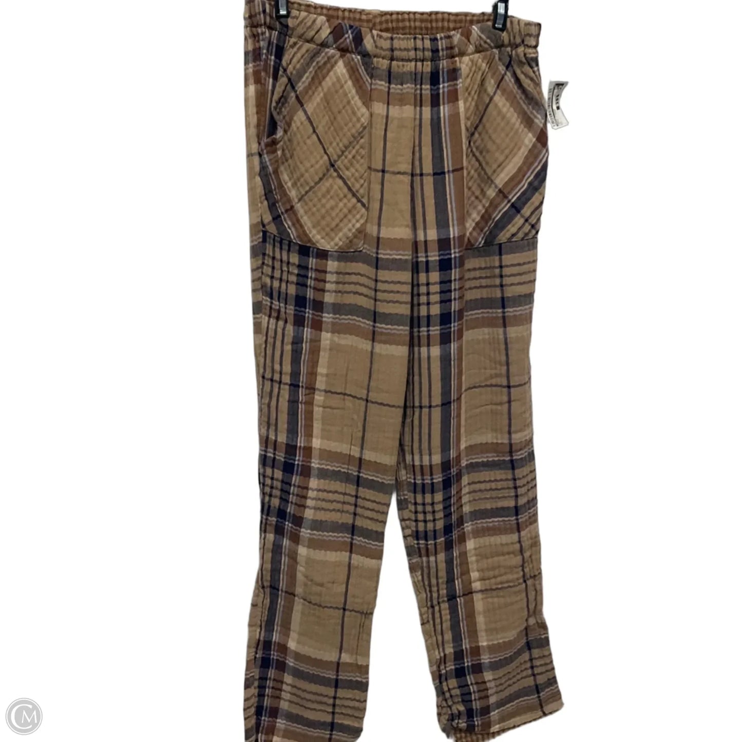 Pants Lounge By Aerie In Brown & Cream, Size: S