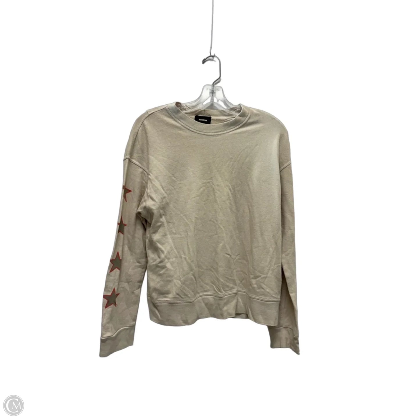 Top Long Sleeve By Monrow In Beige, Size: S
