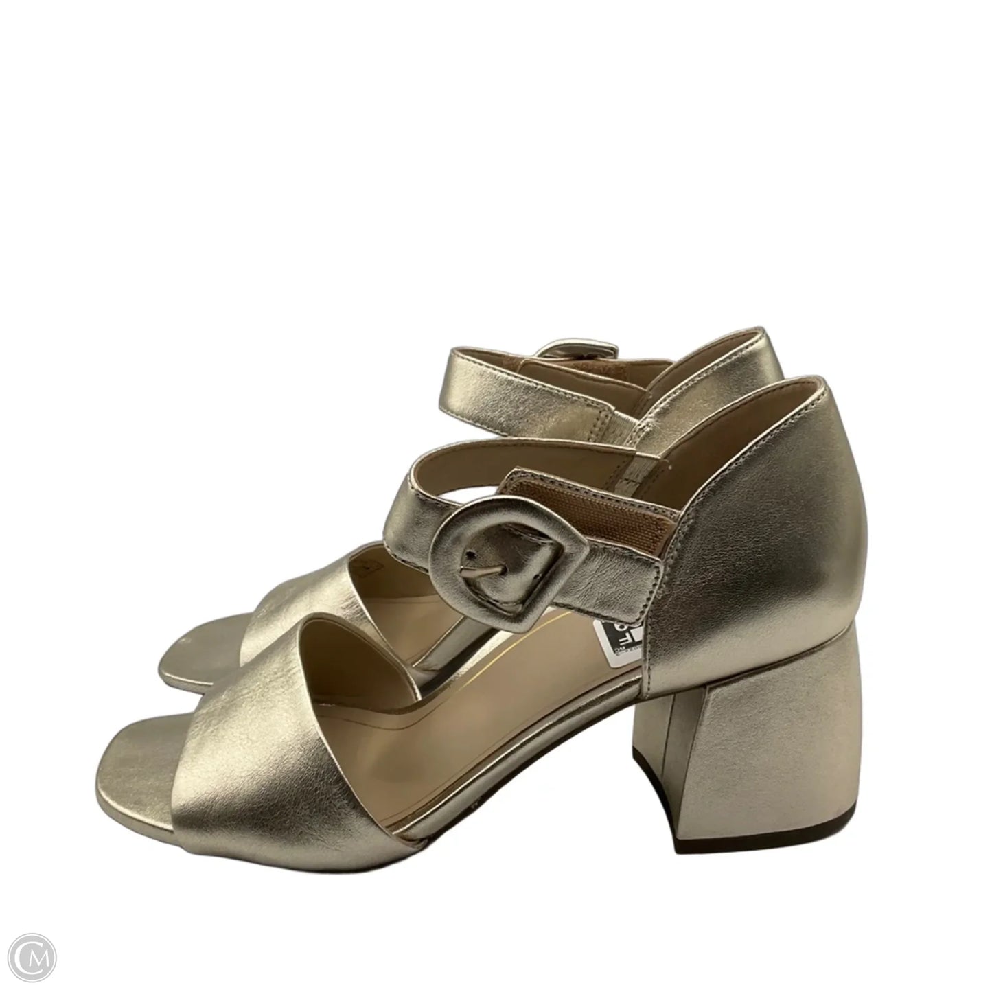 Sandals Heels Block By Vionic In Gold, Size: 10