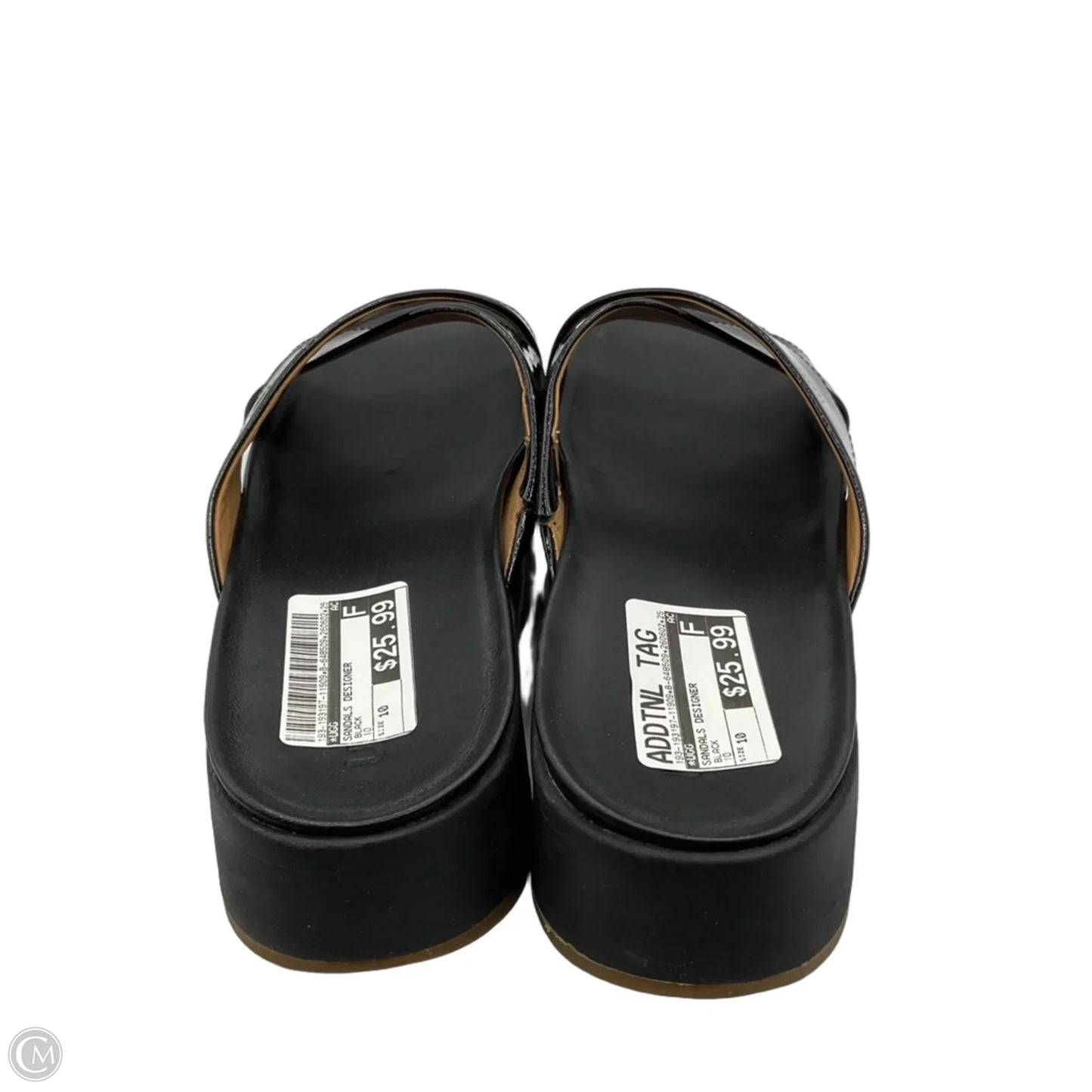 Sandals Designer By Ugg In Black, Size: 10