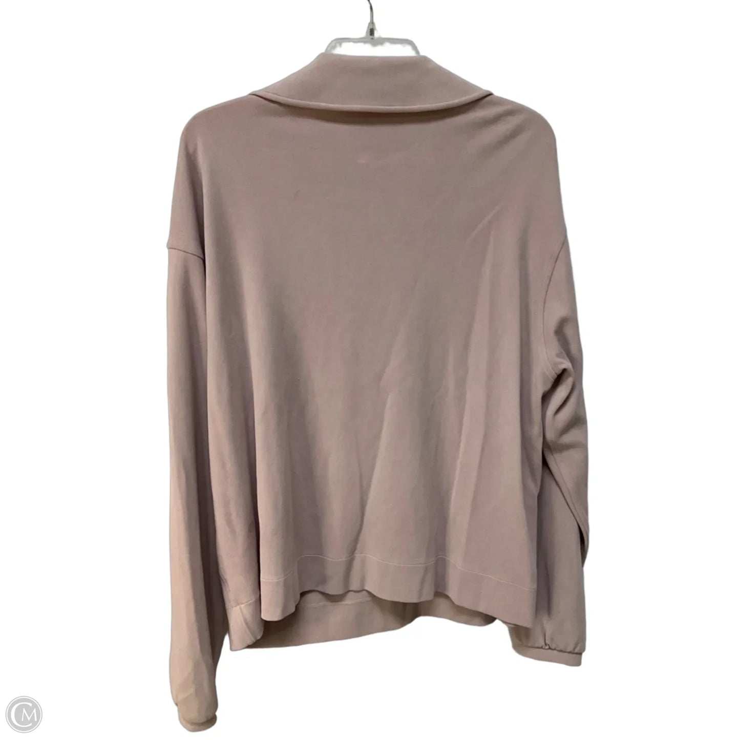 Athletic Top Long Sleeve Collar By Lululemon In Pink, Size: M