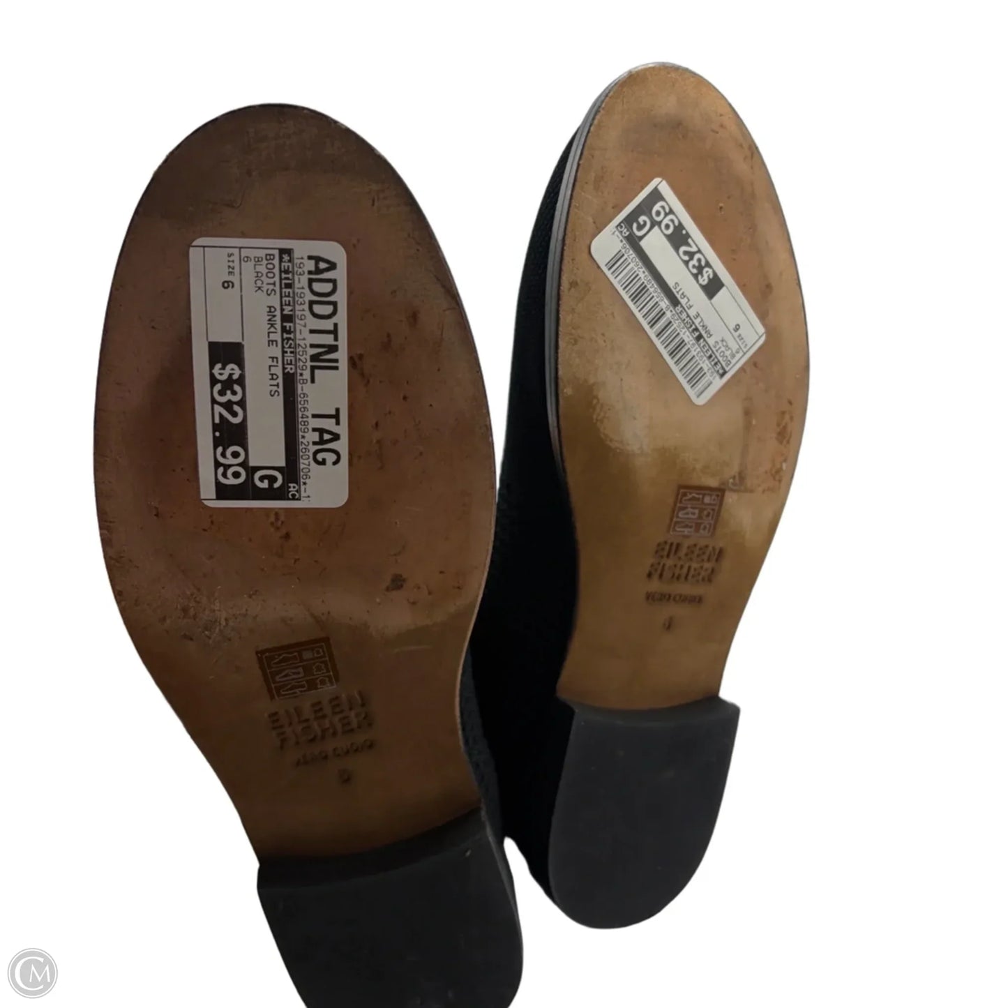 Boots Ankle Flats By Eileen Fisher In Black, Size: 6