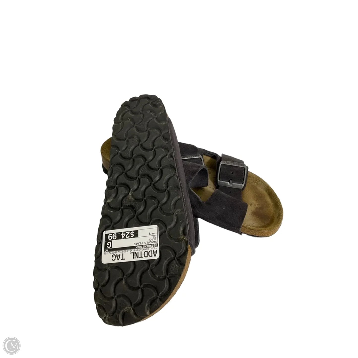 Sandals Flats By Birkenstock In Black, Size: 7