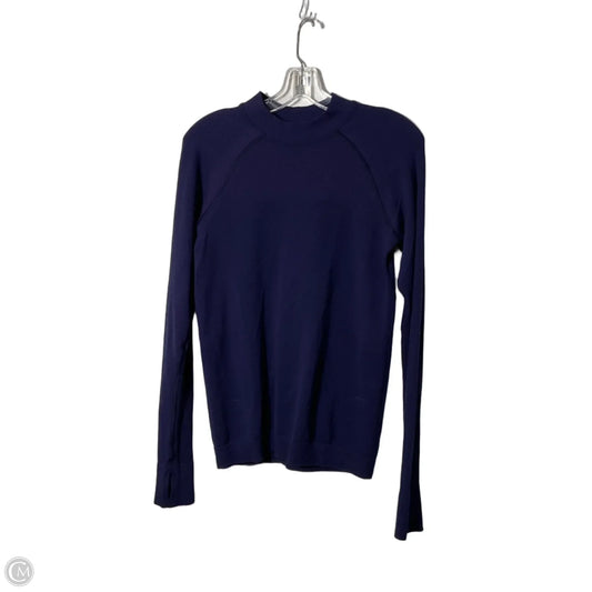 Athletic Top Long Sleeve Crewneck By Lululemon In Navy, Size: L