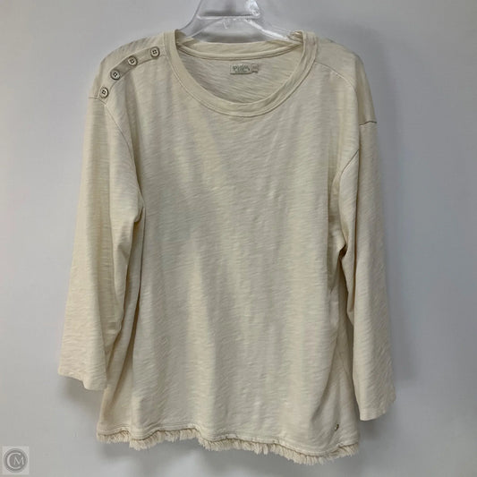 Top Long Sleeve By Spartina In Beige, Size: Xxl