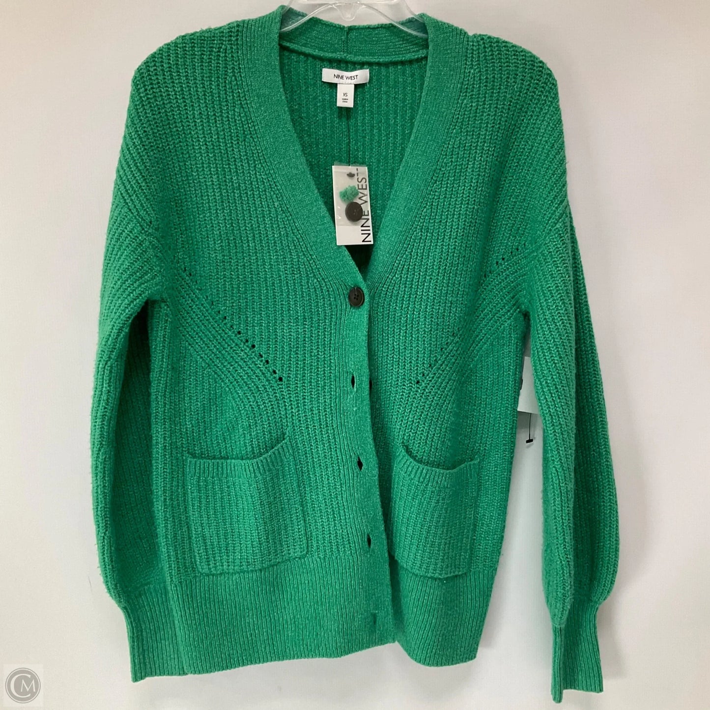 Cardigan By Nine West In Green, Size: Xs