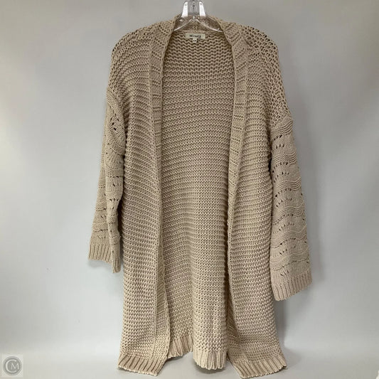 Sweater Cardigan By Miracle In Cream, Size: S