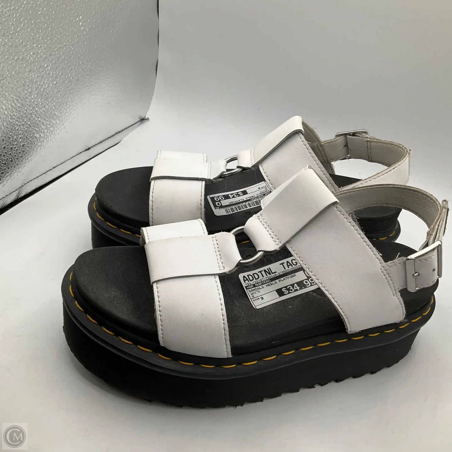 Sandals Heels Platform By Dr Martens In White, Size: 9