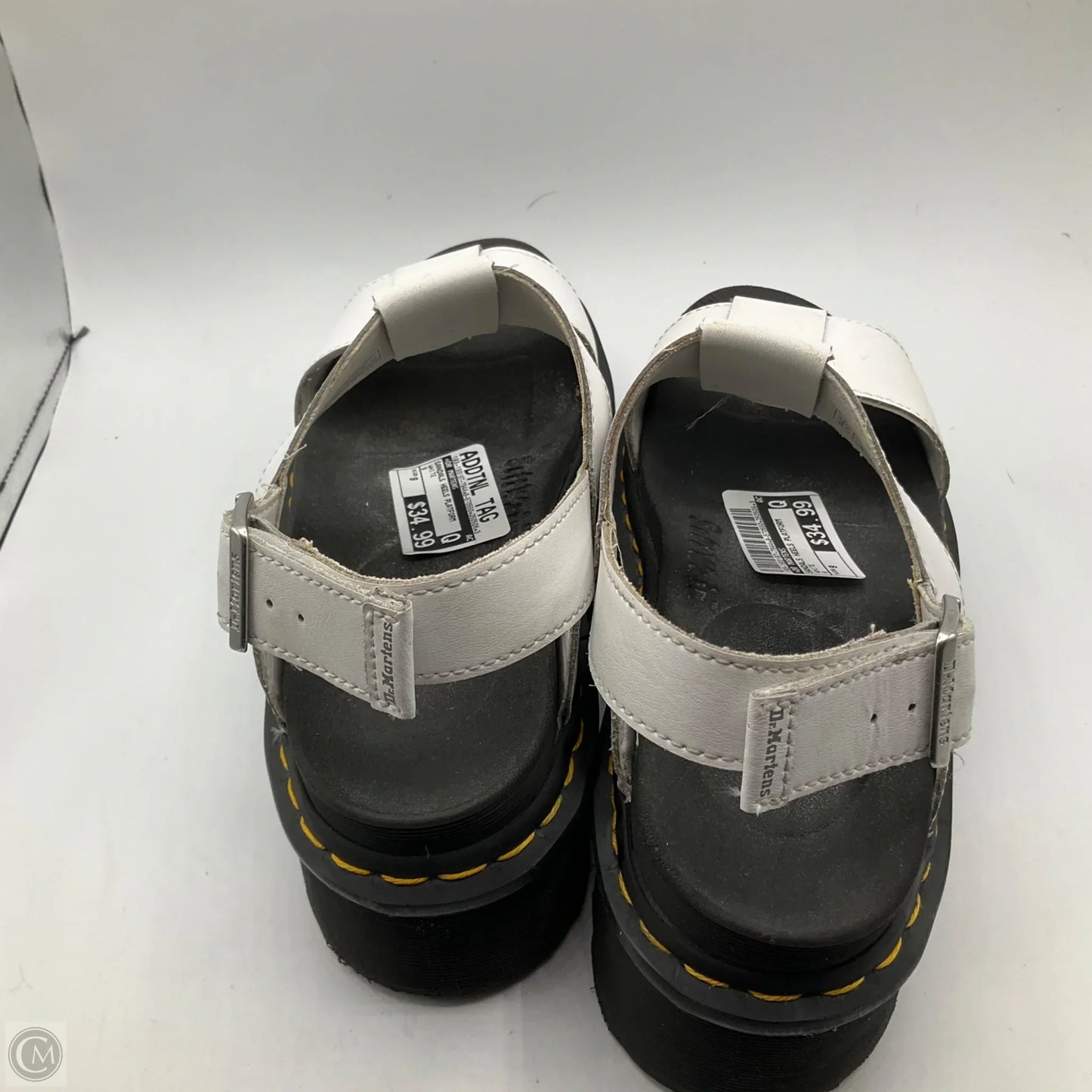 Sandals Heels Platform By Dr Martens In White, Size: 9