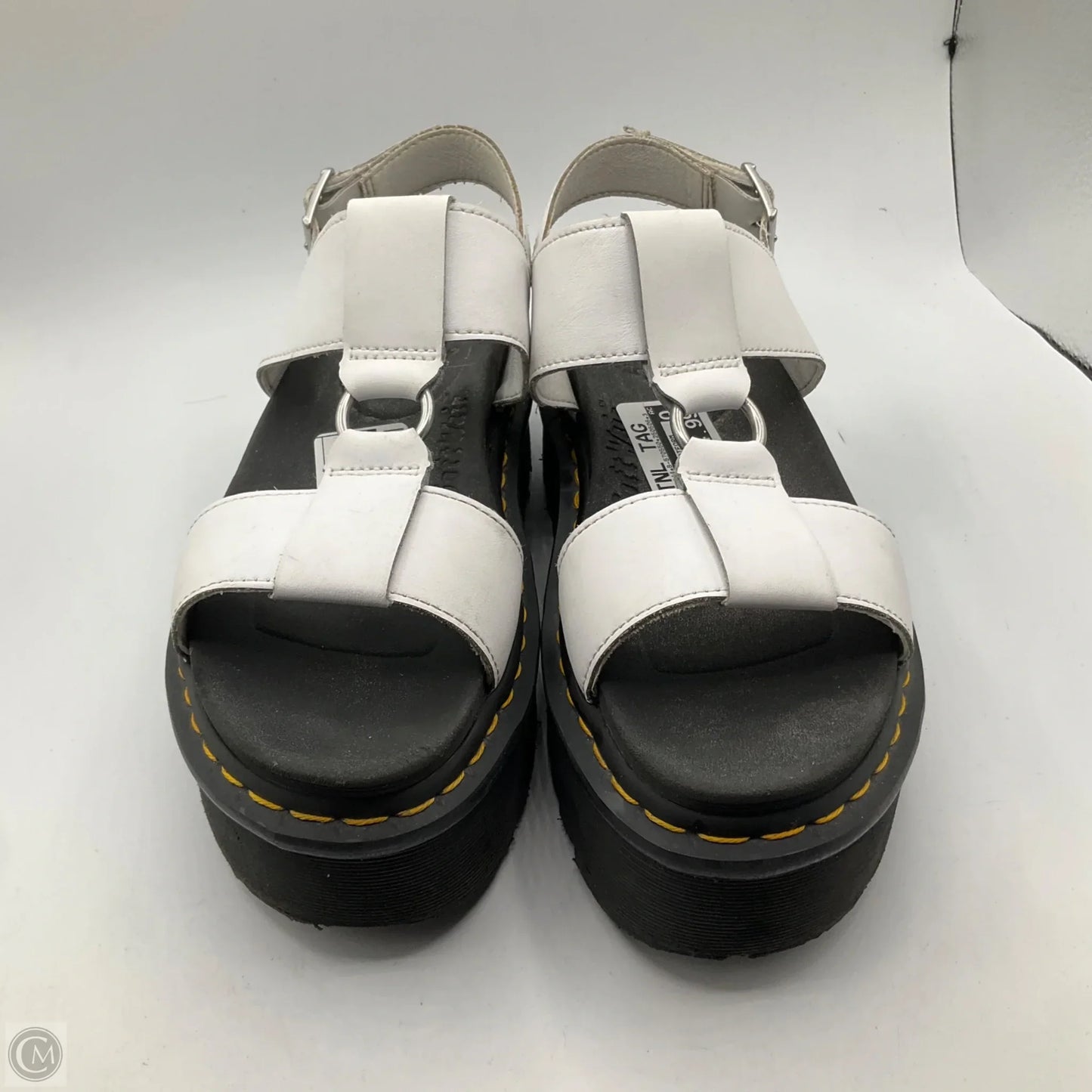 Sandals Heels Platform By Dr Martens In White, Size: 9