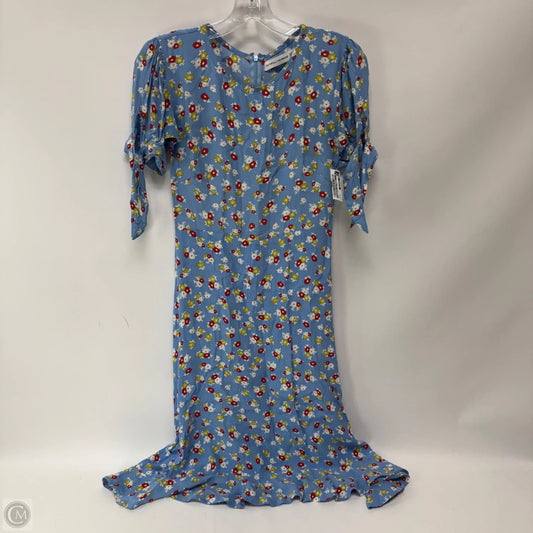 Dress Casual Midi By Faithfull The Brand In Blue, Size: 4