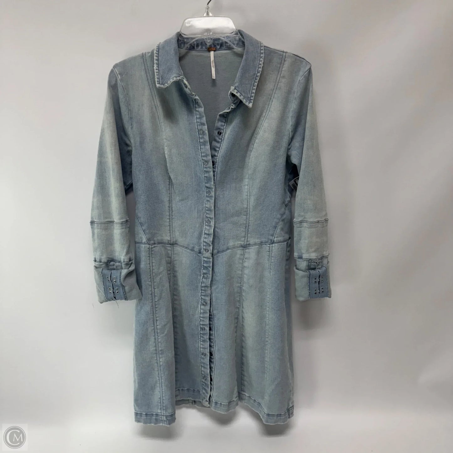 Dress Casual Midi By Free People In Blue Denim, Size: S