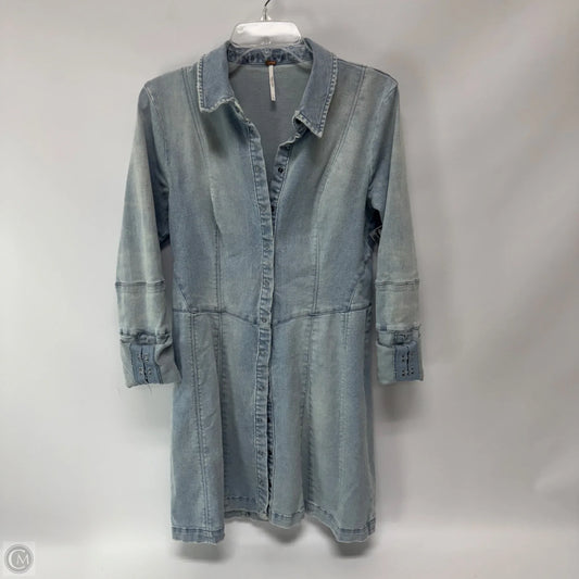 Dress Casual Midi By Free People In Blue Denim, Size: S