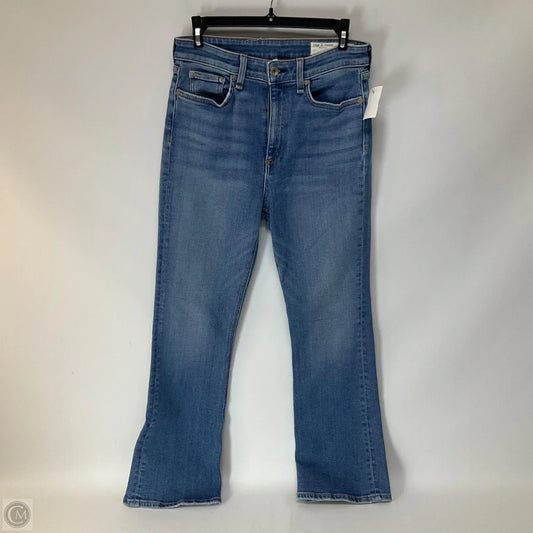 Jeans Flared By Rag And Bone In Blue Denim, Size: 4
