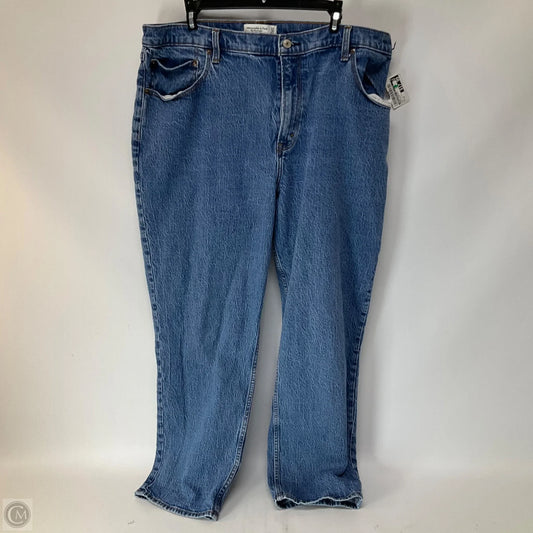 Jeans Straight By Abercrombie And Fitch In Blue Denim, Size: 18