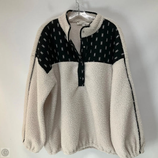 Jacket Fleece By Loft In Cream, Size: Xl