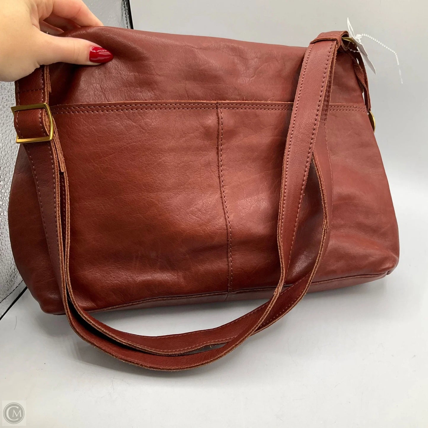 Handbag Leather By Margot, Size: Medium