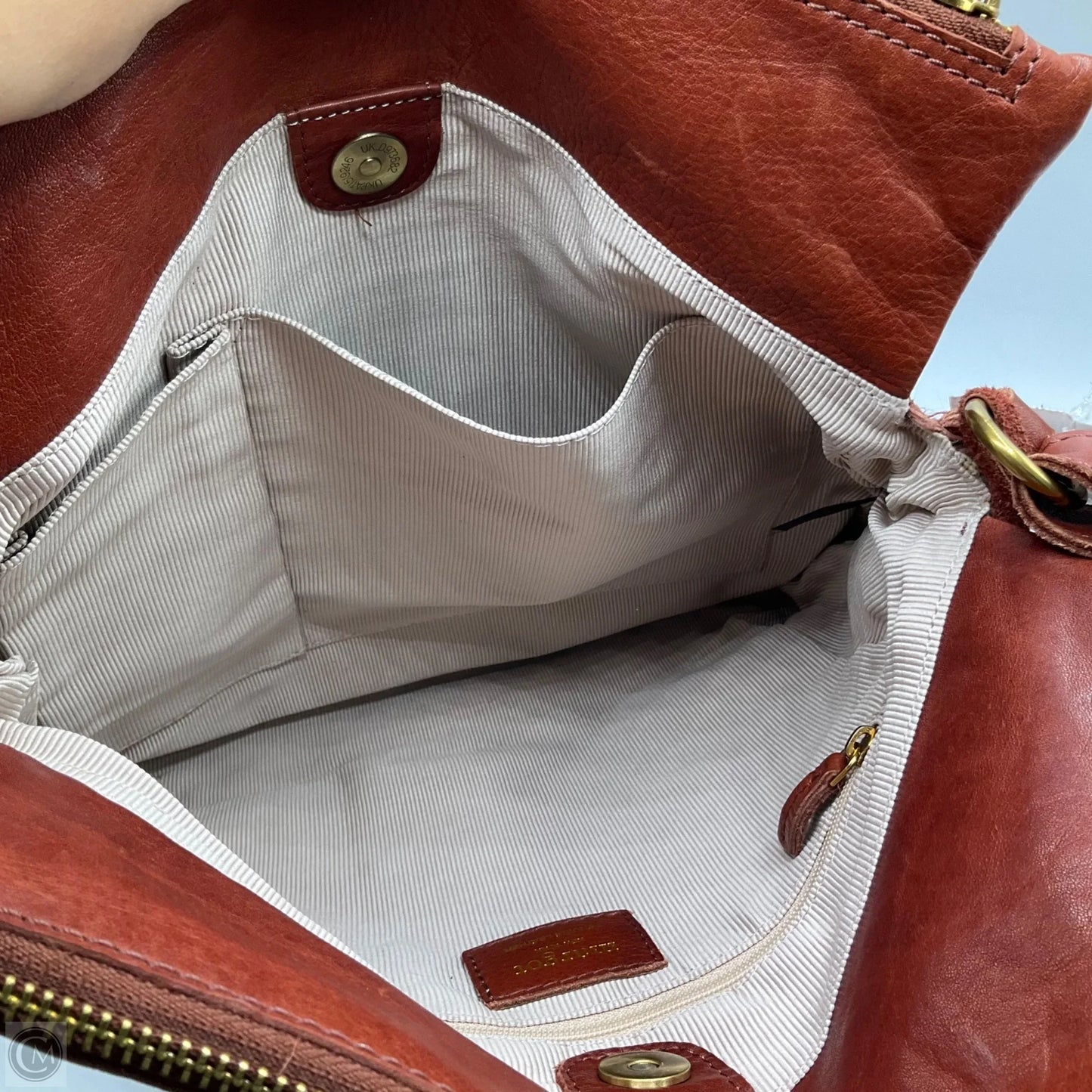 Handbag Leather By Margot, Size: Medium