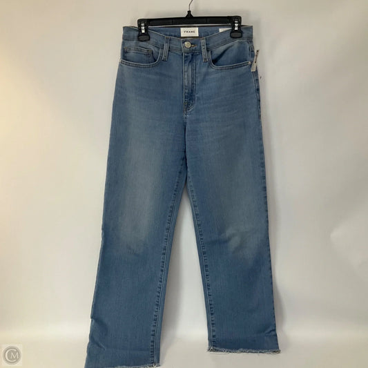 Jeans Wide Leg By Frame In Blue Denim, Size: 2