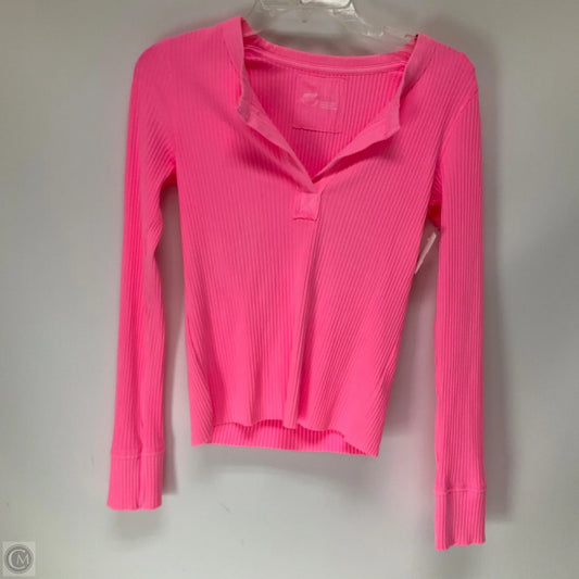 Top Long Sleeve By Aerie In Pink, Size: S