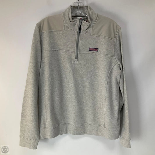 Athletic Top Long Sleeve Collar By Vineyard Vines In Grey, Size: Xl