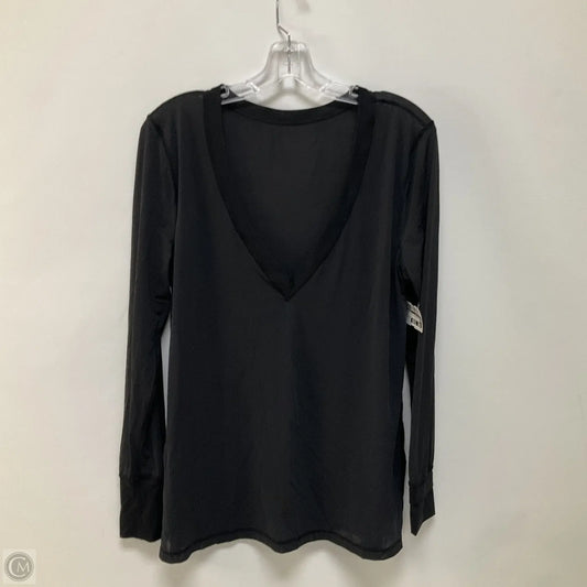 Athletic Top Long Sleeve Crewneck By Lululemon In Black, Size: M