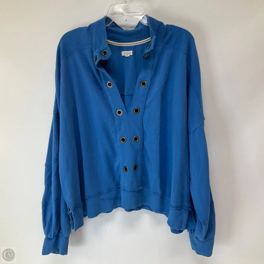 Sweatshirt Collar By Pilcro In Blue, Size: 2x