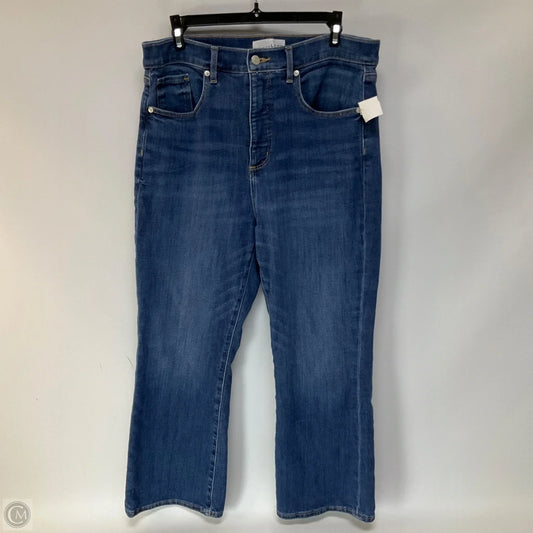 Jeans Straight By Loft In Blue Denim, Size: 12