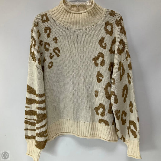 Sweater By Nine West In Animal Print, Size: Xl