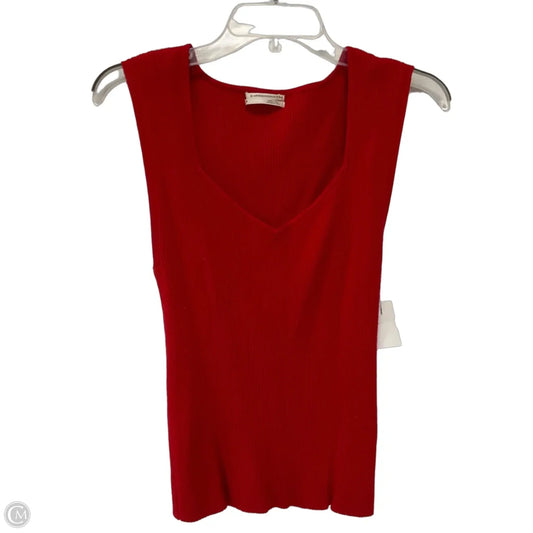 Top Sleeveless By Anthropologie In Red, Size: M