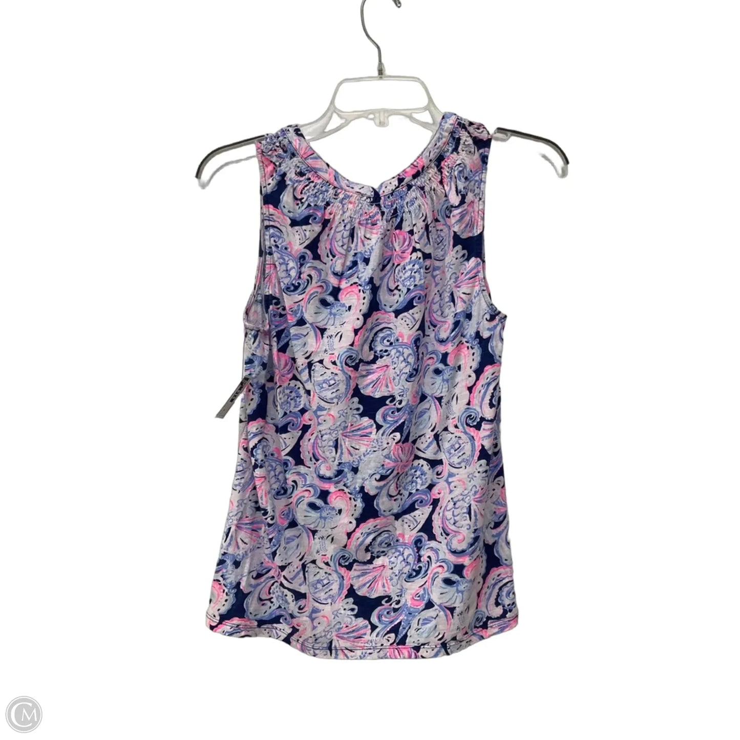 Tank Top Designer By Lilly Pulitzer In Blue & Pink, Size: M