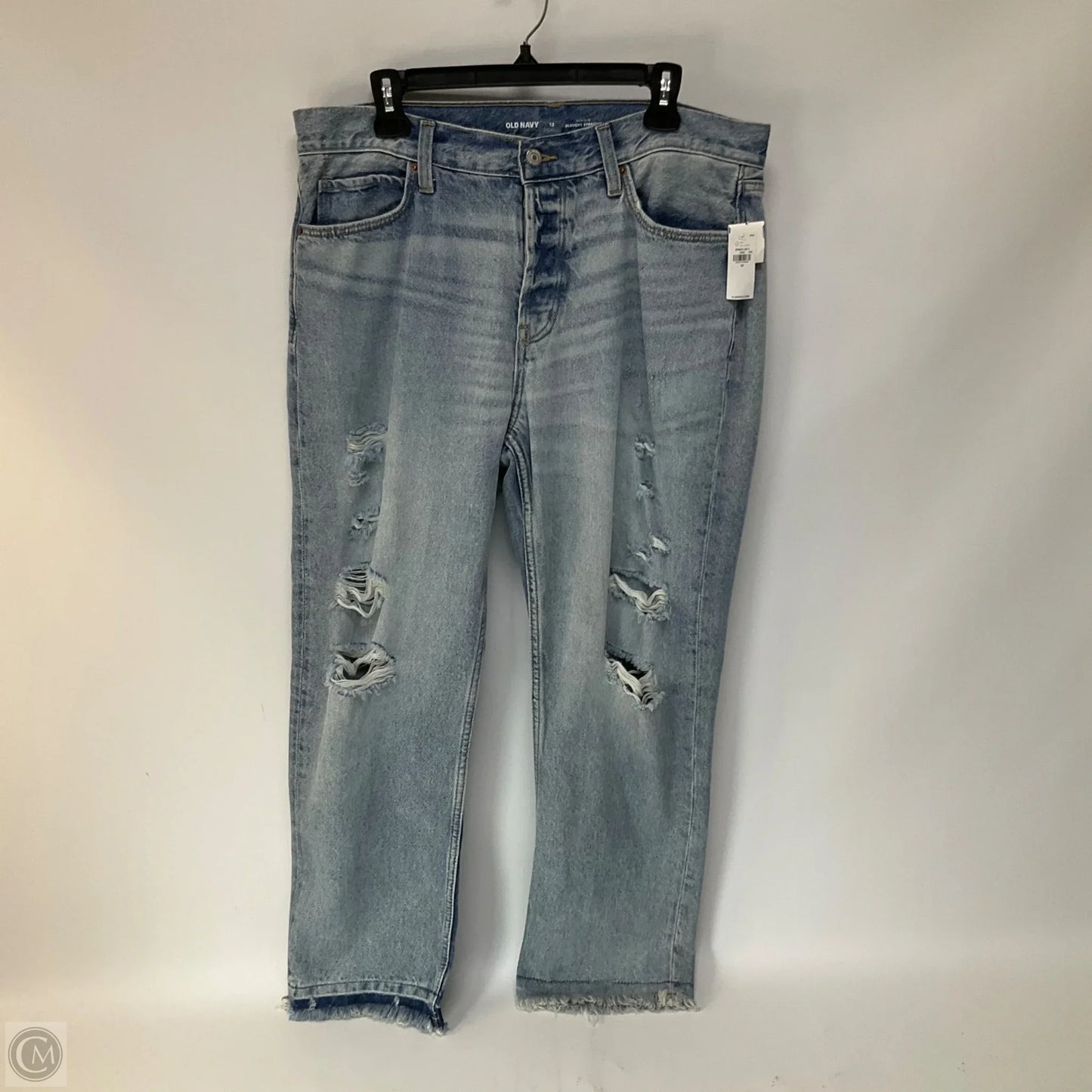 Jeans Straight By Old Navy In Blue Denim, Size: 12