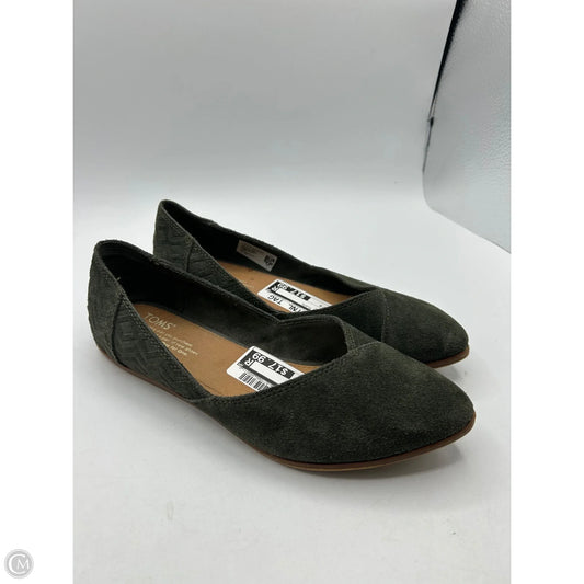 Shoes Flats By Toms In Green, Size: 8