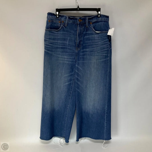 Jeans Wide Leg By Madewell In Blue Denim, Size: 12