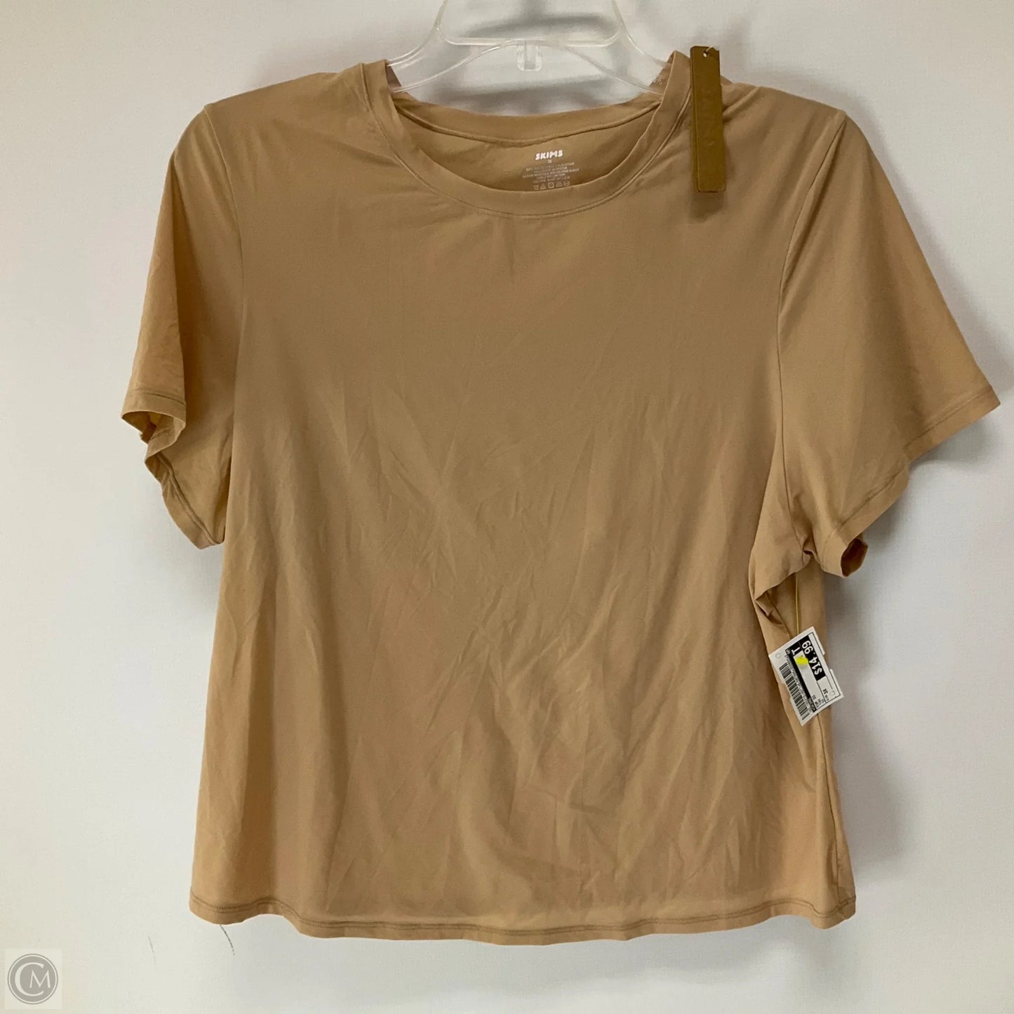 Top Short Sleeve By Skims In Tan, Size: 3x