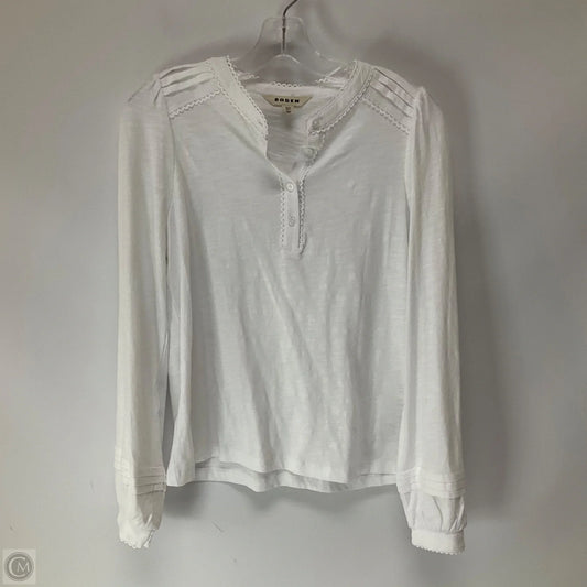 Top Long Sleeve By Boden In White, Size: S