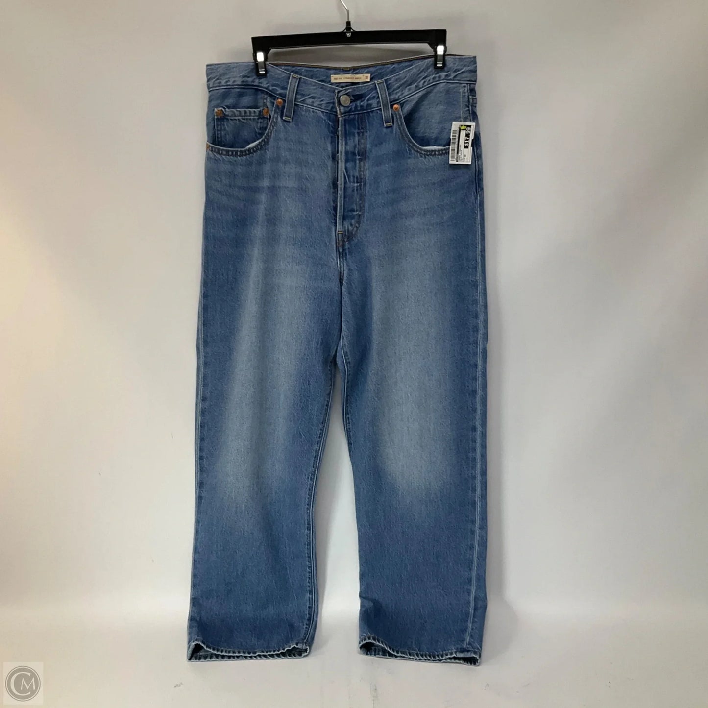 Jeans Straight By Levis In Blue Denim, Size: 10