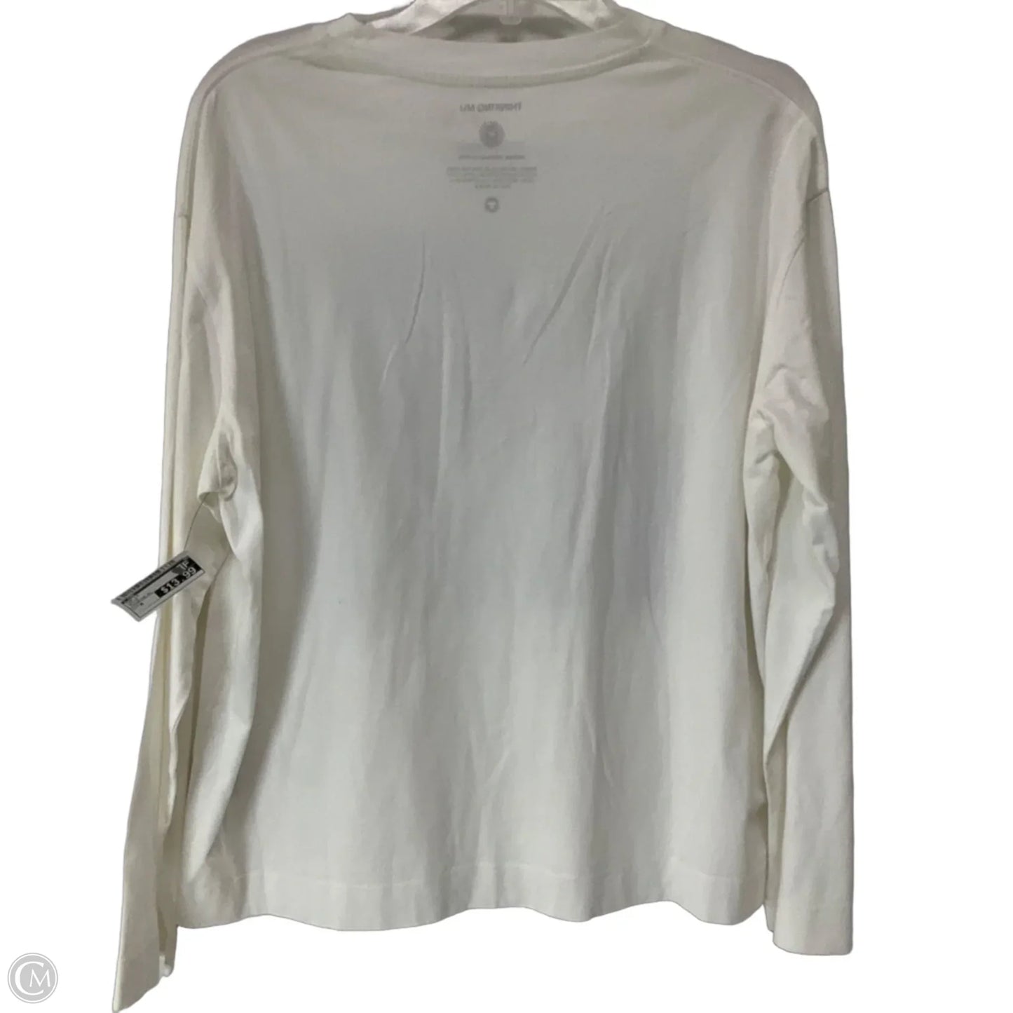Top Long Sleeve By Cmb In White, Size: M