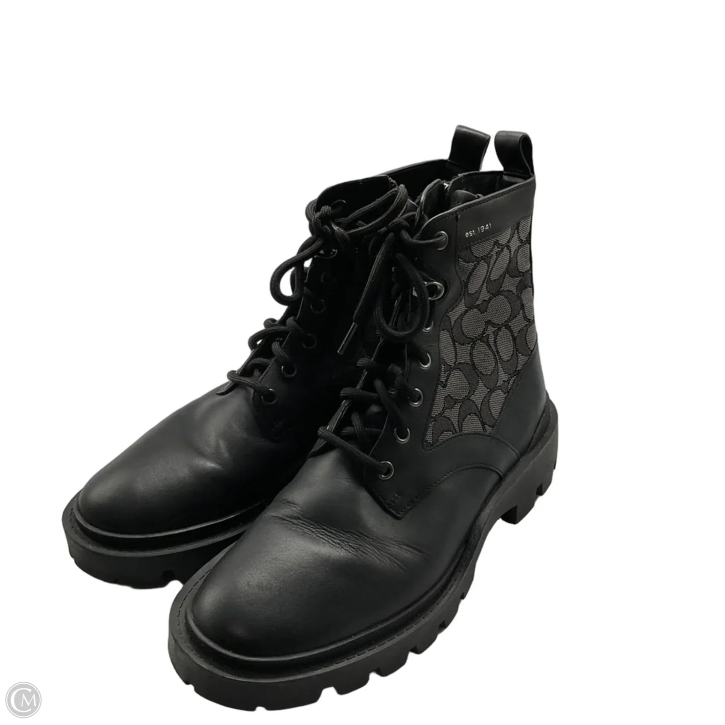 Boots Designer By Coach In Black, Size: 8