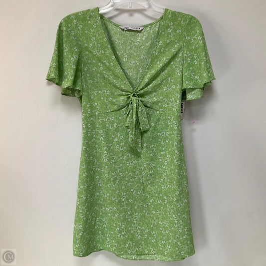 Dress Casual Short By Zara In Green, Size: S