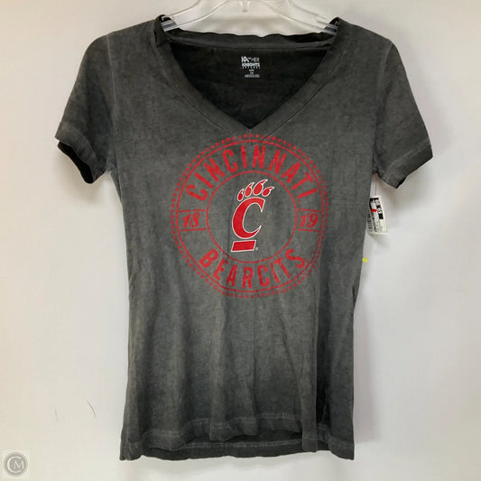 Top Short Sleeve By Clothes Mentor In Grey & Red, Size: M