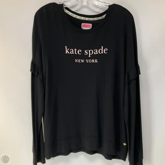 Top Long Sleeve Designer By Kate Spade In Black, Size: L