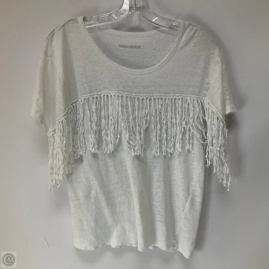 Top Short Sleeve By Zadig And Voltaire In White, Size: S