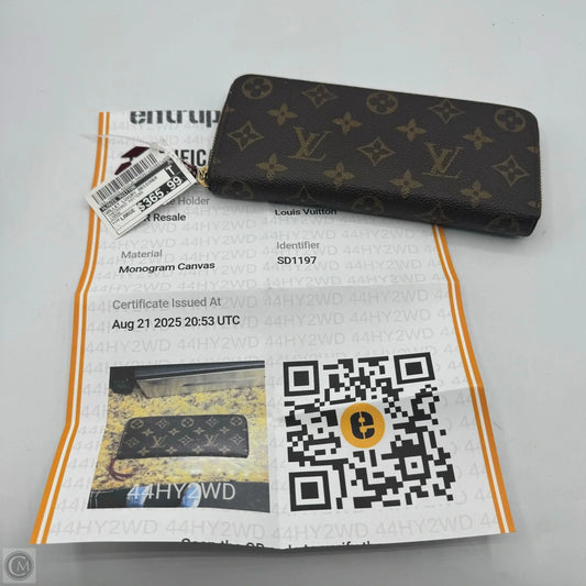 Wallet Luxury Designer By Louis Vuitton, Size: Large