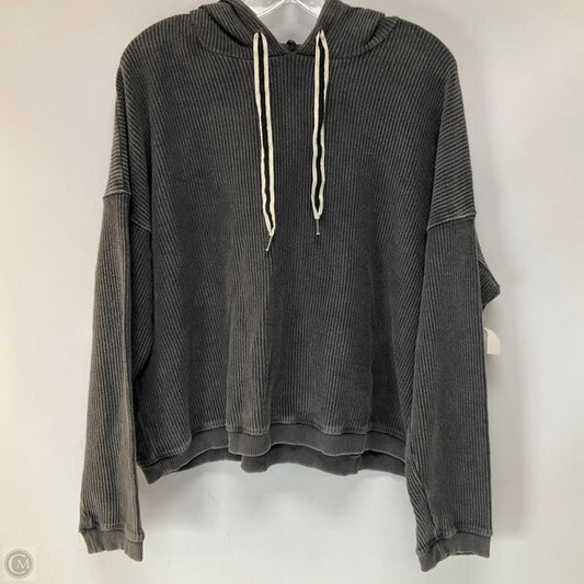 Sweatshirt Hoodie By Aerie In Black, Size: L