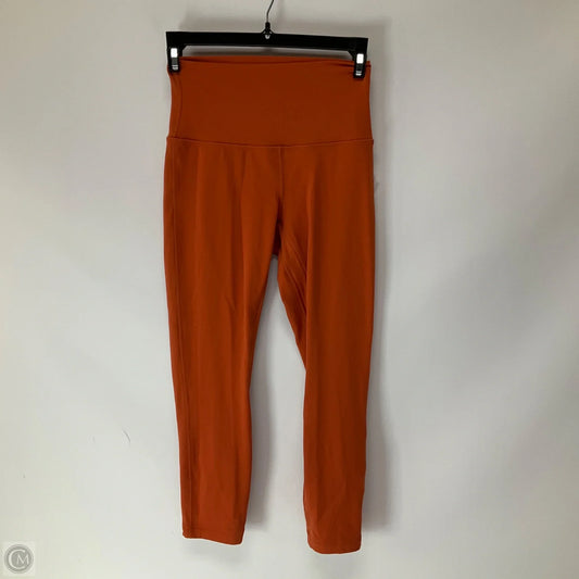 Athletic Leggings By Lululemon In Orange, Size: 4