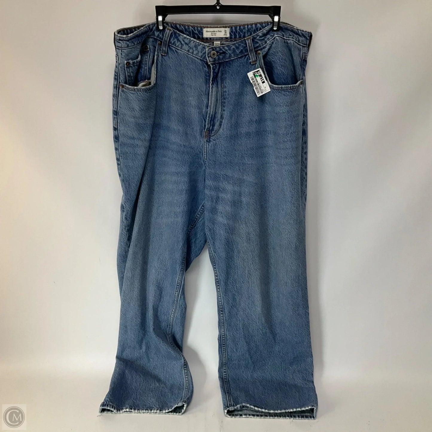 Jeans Wide Leg By Abercrombie And Fitch In Blue, Size: 18