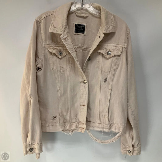 Jacket Denim By Abercrombie And Fitch In Pink, Size: L